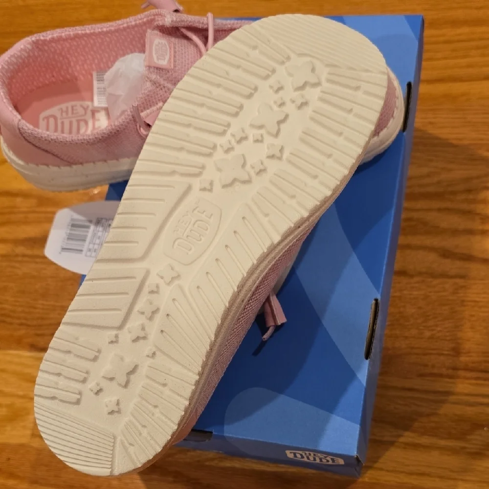 Hey Dude Wendy Stretch Sox Light Pink Knit Shoes - Picture 5 of 7